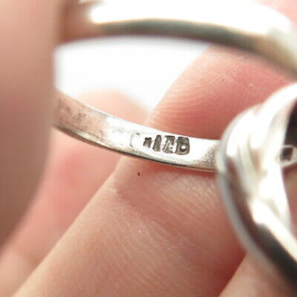 925 Sterling Silver Vintage Mexico Trinity Interlocked Ring Size 4.75 - Picture 7 of 9
